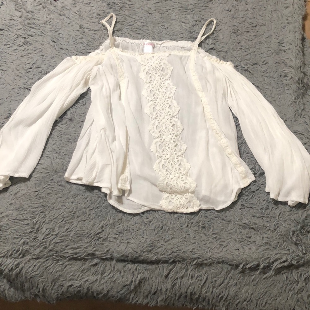 White off the shoulder boho top